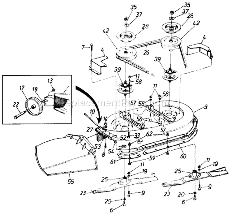 Page A Diagram and Parts List for 135X694G401 1995 Yard Man Lawn Tractor